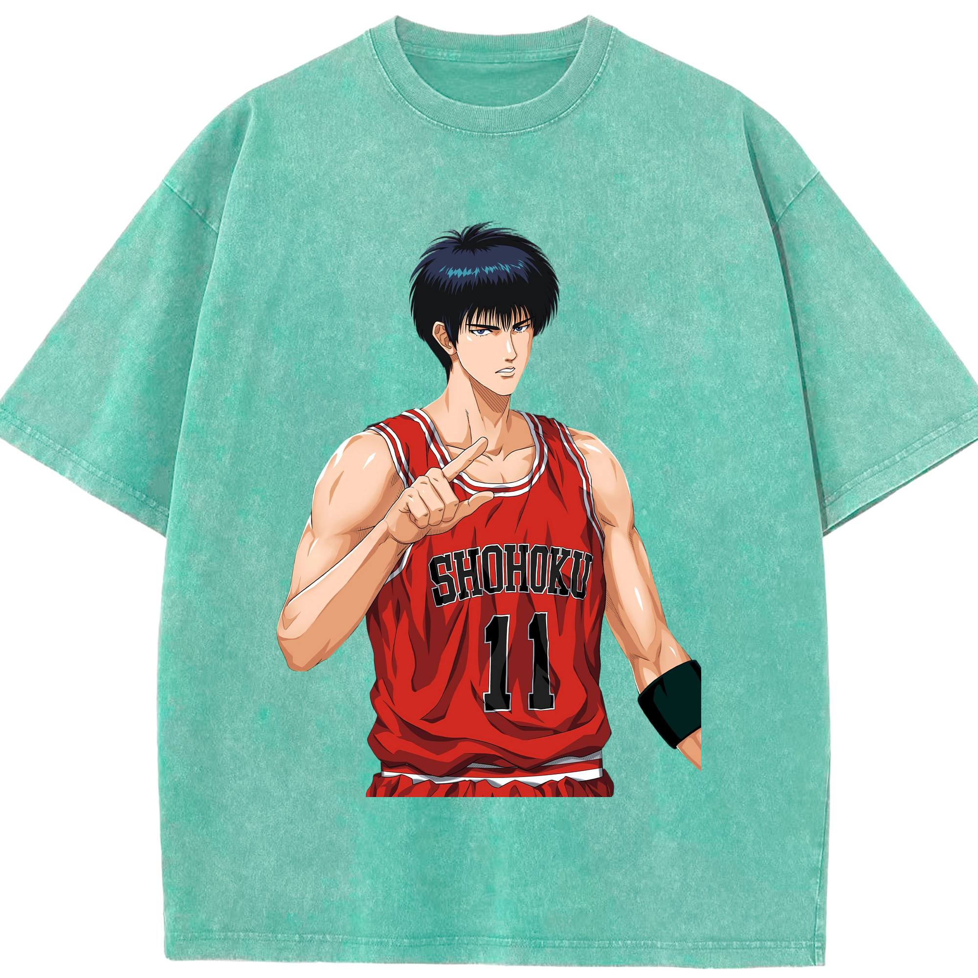 （画像用） SLAM DUNK／スラムダンク 綿100% ヴィンテージ風 半袖Tシャツ（フロントプリント）